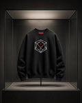 Sudadera negra oversize NEXAR de EXOPLANETA con bordado frontal